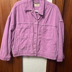 We The Free Lavender Opal Swing Corduroy Utility Jacket